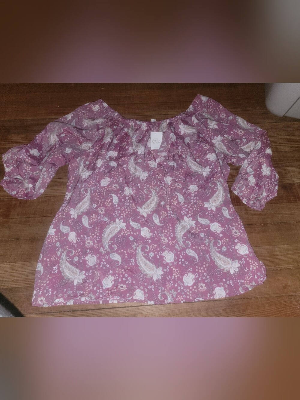 XL Paisley Blouse - Mauve
